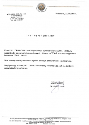 List ref. MTL ASCO