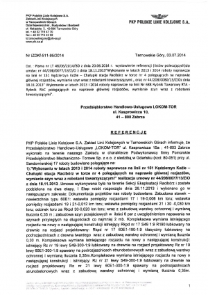 List ref. PKP PLK S.A.